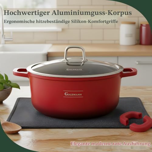 GOLDMANN Kochtopf 32 cm, 10 L, Antihaft, Induktion & Deckel – Ansicht 2