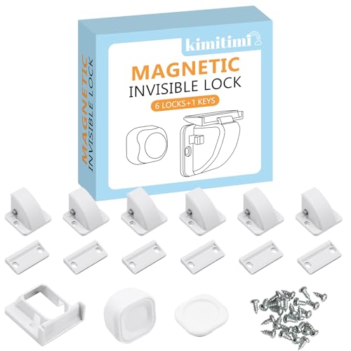 kimitimi 6 Pack Magnetic Cabinet Locks
