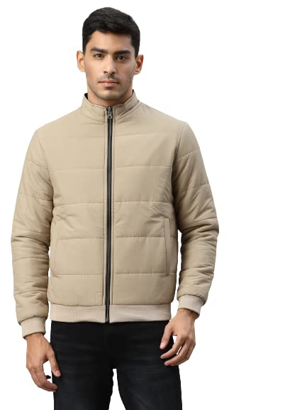 Image of Style Quotient Men Beige Reversible Padded Jacket