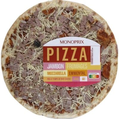 Monoprix Pizza jambon fromages - La boite de 450g