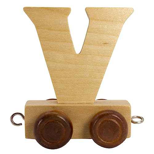 Tren de letras de madera, tren de letras, locomotor, vagón, A-Z, H cada uno aprox. 5,5 cm, nombre personalizado. V