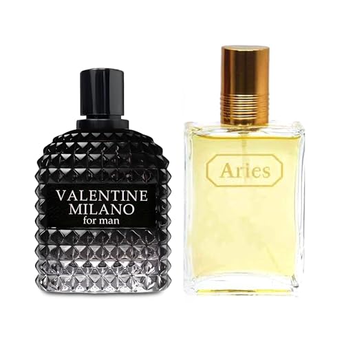 Image of AFLUXE 2PCS Valentine Milano /Aries Eau De Toilette for Men-Fresh,Romantic Scent Perfume for Men 3.4 Fl Oz Each Mens Cologne For All Skin Daily Used