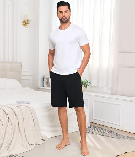 Image of CF Mens Pajama Shorts Bamboo Rayon & Cotton Sleep Shorts Lightweight Pants