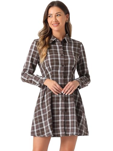 Robe de Noël femme flanelle carreaux robe patineuse hiver taille haute