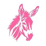 silhouette angélique de tête d'âne Stickers gravés 49.2x58.2cm Culture du tatouage Rose