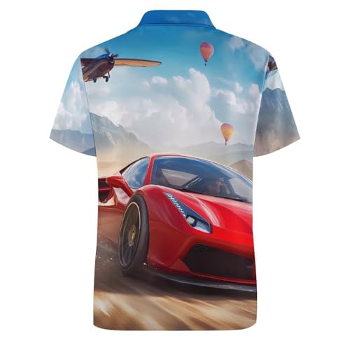Camiseta polo de manga corta para mujer Car Racing transpirable para ocio diario 6