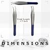 Stainless Steel ADSON Forceps Tissue 1X2 Teeth ADSON Brown Forceps ADSON Dressing Forceps 4.75 Set of 3 Curved Tips Multipurpose Tweezers Blue Handle