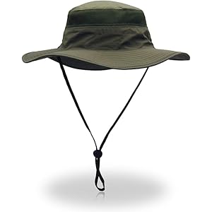 EONPOW Zonnehoed Heren Winddichte Vissershoed UPF50 + UV-bescherming Zonnehoed Outdoor Wandelen Emmer Mesh Hoed 56-61cm