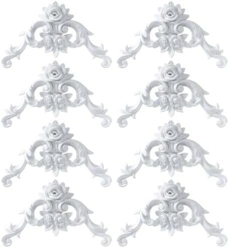 Pangda Corner Wall Molding French Style,8 Pcs,Rose Style