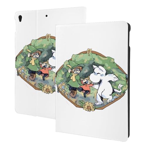 Compatible with ムーミン iPad Pro ケース 2024 11インチ(最新型) iPad Pro 11インチ ケース タブレットケース Ipad pro タブレット ケース 第5世代 PUレザー 二つ折スタンド 角度調整 横置きスタンド