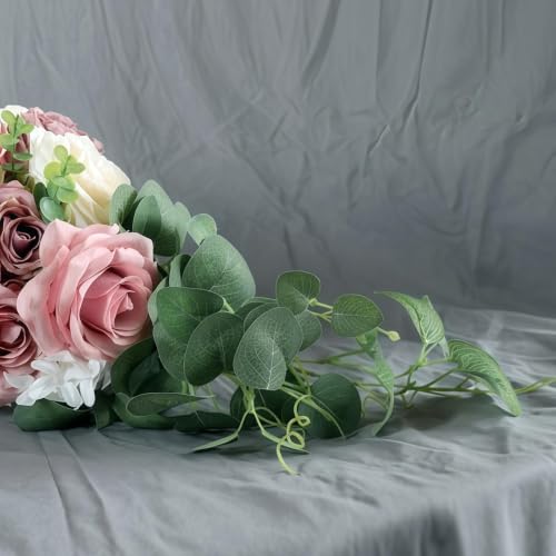 Bouquet mariée cascade boho rustique pour cérémonie église et demoiselle d'honneur
