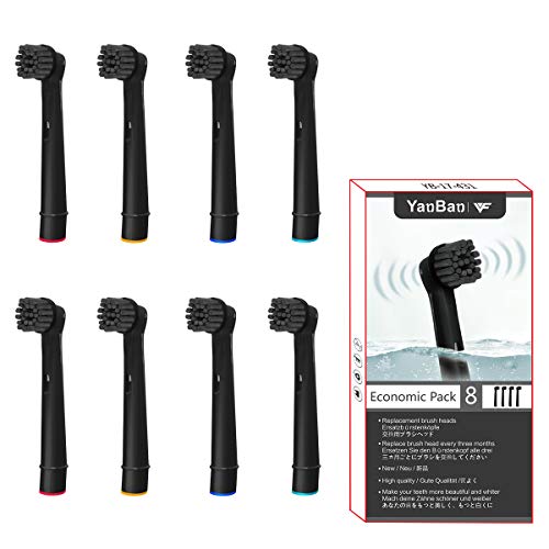 YanBan 8 Stück elektrischer Zahnbürstenkopf aus Bambuskohle, Ersatzbürstenkopf für elektrische rotierende Zahnbürste, für Erwachsene und Kinder – Bild 8