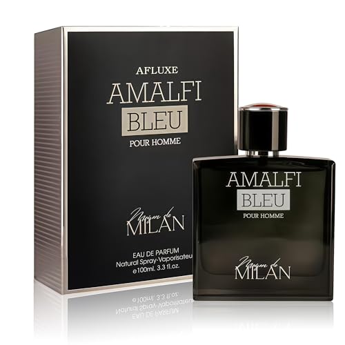 Image of AFLUXE AMALFI BLEU, Men's Cologne Gift, Long Lasting EDP, Aura of Elitism & Modern Style, Perfume for Business, Commute and Casual Use, 3.4 Fl Oz
