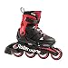 Rollerblade Microblade Boy's Adjustable Fitness Inline Skate, Black and Red, Junior, Youth Performance Inline Skates
