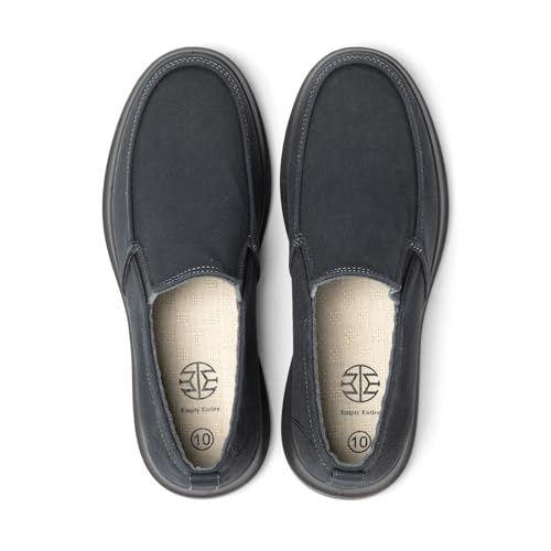 Men-Slip on Walking Loafers Casual Shoes-Wide Width Comfortable-Washed Demin Shoes -Breathable Memory Foam Midsole-Indoor & Outdoor Lightweight Design2