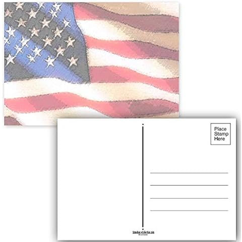 Patriotic 4x6 Blank Postcards - USA Flag Cover