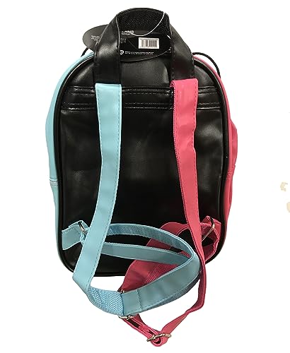 William Lamb Harley Quinn Batman Black Faux Leather Backpack Featuring Eye Catching Face Design, Black, Kids Regular3