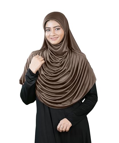 Image of Mehar Hijab Stretchable Frilled Hijab Scarf for Muslim Women | Soft Polyester Stylish Hijab for Women & Teenagers Faeezah Hijab