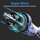 EVERCROSS Hover Board Kids, Hoverboards with Seat Attachment Hoverkart, 6.5" Self Balancing Scooters, Hoverboards Bluetooth with LED Lights, Ideal Hover Board for Kids Teenagers Adults Blue - Image 4