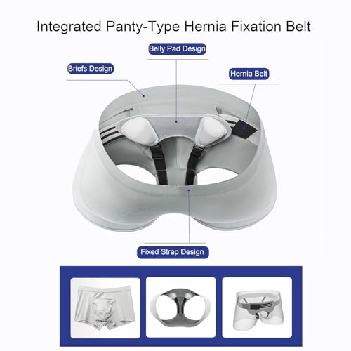 Faja hernia para hombre, cinturón ajustable con 4 almohadillas miniatura 4