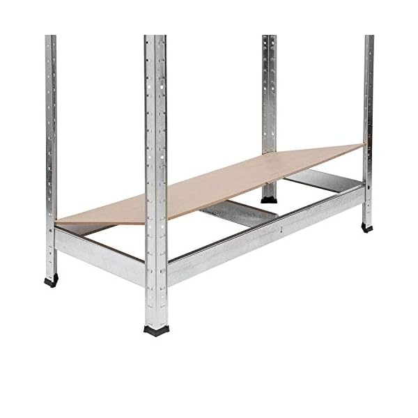 ecomi 2er Set Schwerlastregal Kellerregal Lagerregal Steckregal 180x90x40 875kg Werkstattregal Metall – Bild 5