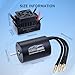 Surpass Hobby RC Brushless Motor and ESC Combo Waterproof 3650 3900KV Brushless Motor and 60A ESC Combo Set for 1/10 Remote Control Cars Trucks Off-Road Vehicle