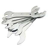 Singzhu 6 PCS Ultra Thin Galvanizing Double Headed Wrench Set - Open-End Mini Wrench Set, Ultra Light, Metric Size 5.5mm-24mm