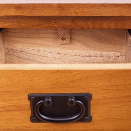 Aurotrice OAK Sideboard Buffet Cabinet with 2 Doors and 2 Drawers, Classic Storage Solution for Dining and Living Rooms - Image 6