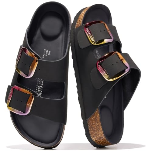 Image of Project Cloud 100% Genuine Leather Footbed Sandals for Women (Santorini)
