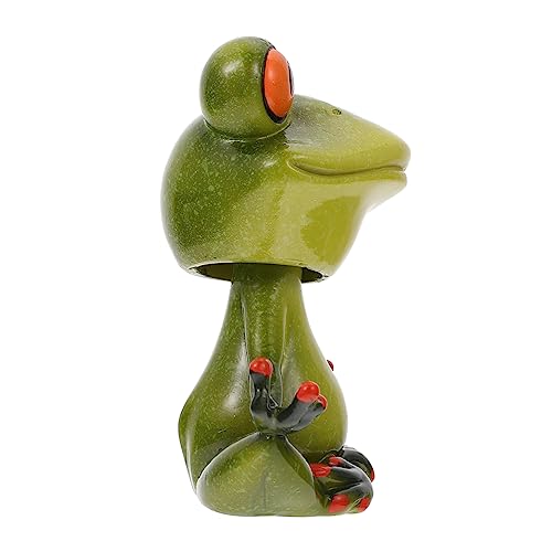 HOODANCOS 1pc Resin Frog Shaking Meditation Adornment Compact Decorative Craft for Tabletop Lightweight Home Decor for Boys and Girls Plaything and Garden Ornament