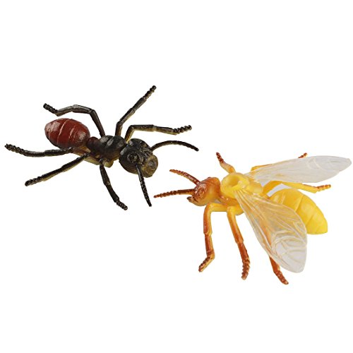 Larcele 12 Kinds Simulated Mini Plastic Animal Model Insects And Bugs Toy Figures For Kids Dwmx-01 (Insects And Bugs) #TOP5