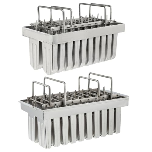 Image of Dyna-Living Commercial Popsicle Molds 20PCS Round Heads without Slot & Commercial Popsicle Molds 20PCS Flat Heads with Double-slot