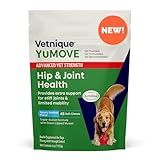 YuMOVE Hip & Joint Supplement for Dogs with Glucosamine, Hyaluronic Acid, Green Lipped Mussel & Omega 3 Joint Supplement - Regular or Advanced Strength (45ct, Advanced Vet Strength Soft Chews)