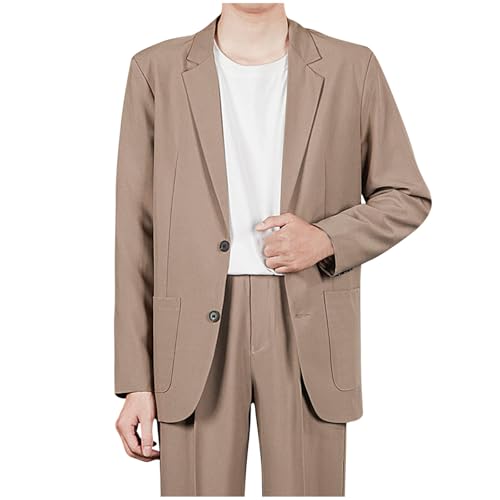 Cambkatl Men's Long Sleeve Blazers Loose Single Breasted Sport Coats Lightweight Open Front Casual Business Suit Jackets