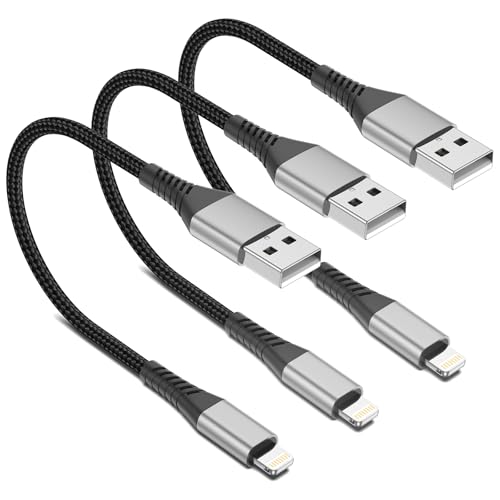 PEAKLIFT iPhone Ladekabel Kurz [30CM 3Pack] MFi Zertifiziert Nylon 0.3M USB A auf Lightning kable Schnellladekabel Kompatibel für iPhone 14 13 12 11 Pro Max Xs Xr X 8 7 6 Plus SE iPad Air/Mini