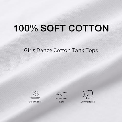 Phedrew Girls Dance Tank Tops Cotton Cami Tank Scoop Neck Undershirts 6-Pack2