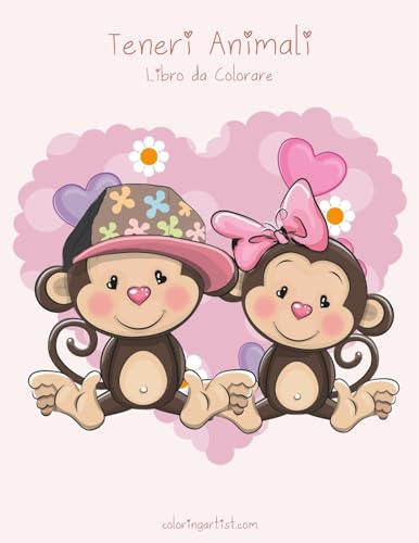 Teneri Animali Libro da Colorare 1 (Italian Edition)