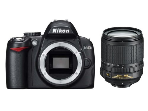 Nikon D3000   Cámara Réflex Digital 10.2 MP (Objetivo 18 105 VR Kit)
