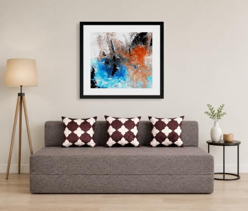 Image of Three Seater Sofa Cum Bed 5x6 Ft with Soft Foam Cushioning, Comfortable Foldable Sofa Bed for Living Room, Bedroom, Guest Room & Office(Warm Grey)