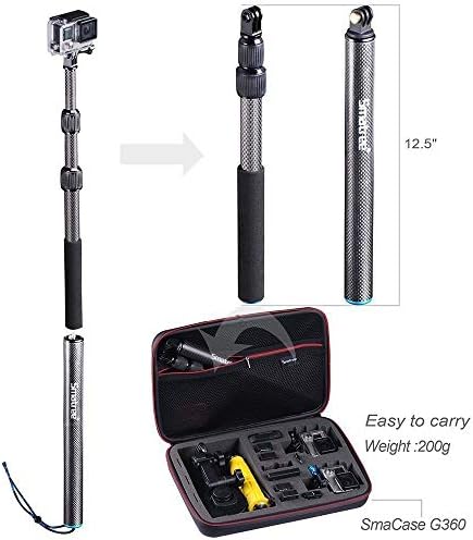 Selfie Stick Carbon Fibre, Smatree S3C Carbon Fiber Detachable Extendable Floating Pole for GoPro Max,GoPro Fusion/Session/HERO 2018, HERO 11/10/9/8/7/6/5/4/3/Osmo Action 2