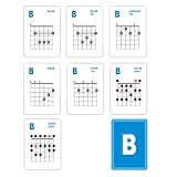 Acordes fáciles de trastar: cada tarjeta presenta acordes desde la primera, segunda y tercera posición en el diapasón, que puedes tocar y practicar fácilmente los bloques de construcción esenciales de la música de guitarra.