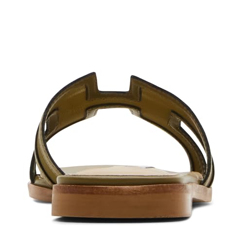 Steve Madden Steve Madden Women's Hadyn Slide Sandal, Olive Mesh, 11