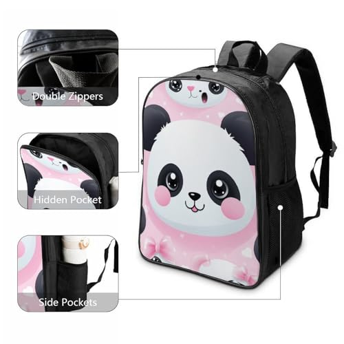 Sac à dos d'école Panda 3D grand volume pour ménager le dos
