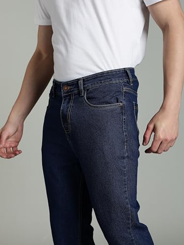 Image of INKD Men's Classic Regular Fit Jeans with 5 Pocket Styling | Mid- Rise | Soft & Stretchable | Men's Bottomwear (Available in Plus Sizes)