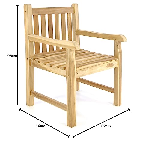 Divero Divero Gartenstuhl USEDOM aus Teak Holz, unbehandelt - Farbe: Natur-Braun Divero Divero Gartenstuhl USEDOM aus Teak Holz, unbehandelt - Farbe: Natur-Braun