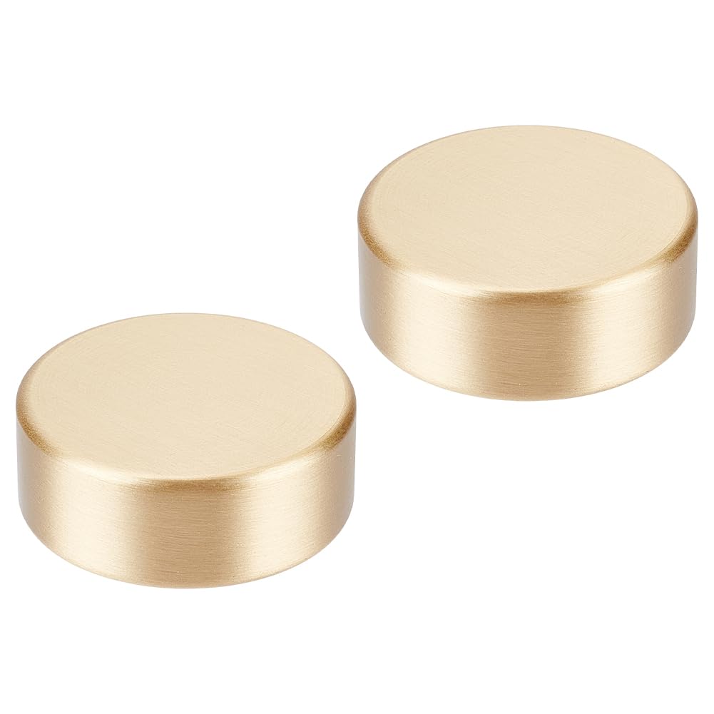 PH PandaHall 2pcs Round Block Paperweight Chinese Calligraphy Paper Weight 4cm Metal Gold Paper Weight Holding Sumi Drawing Paperweight Calligraphy Practice Tool for Home Office Painting Writing