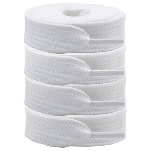 Shecret Fette Schnürsenkel für Adidas Campus 00s, 2 Paar Packung 15mm Dicke Flache Breite Jumbo Schnürsenkel, Ersatzschnürsenkel für Sneaker Schuhe, Weiß