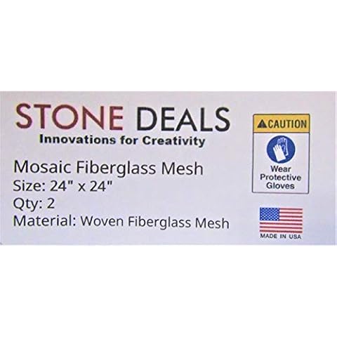 Stone Deals Mosaic Mesh for Back Mounted Tile, 24" X 24" - Pack of 2, Non Sticky Cover