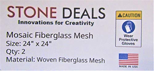 Stone Deals Mosaic Mesh for Back Mounted Tile, 24" X 24" - Pack of 2, Non Sticky