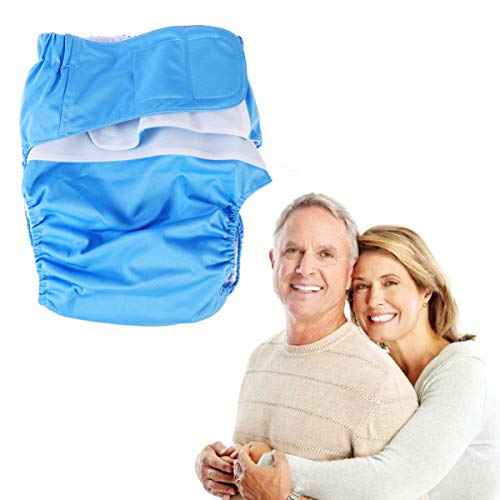 HOMSFOU Pañal de tela para adultos, lavable para adultos, pantalones reutilizables para pañales, ropa interior sin fugas, 2 unidades